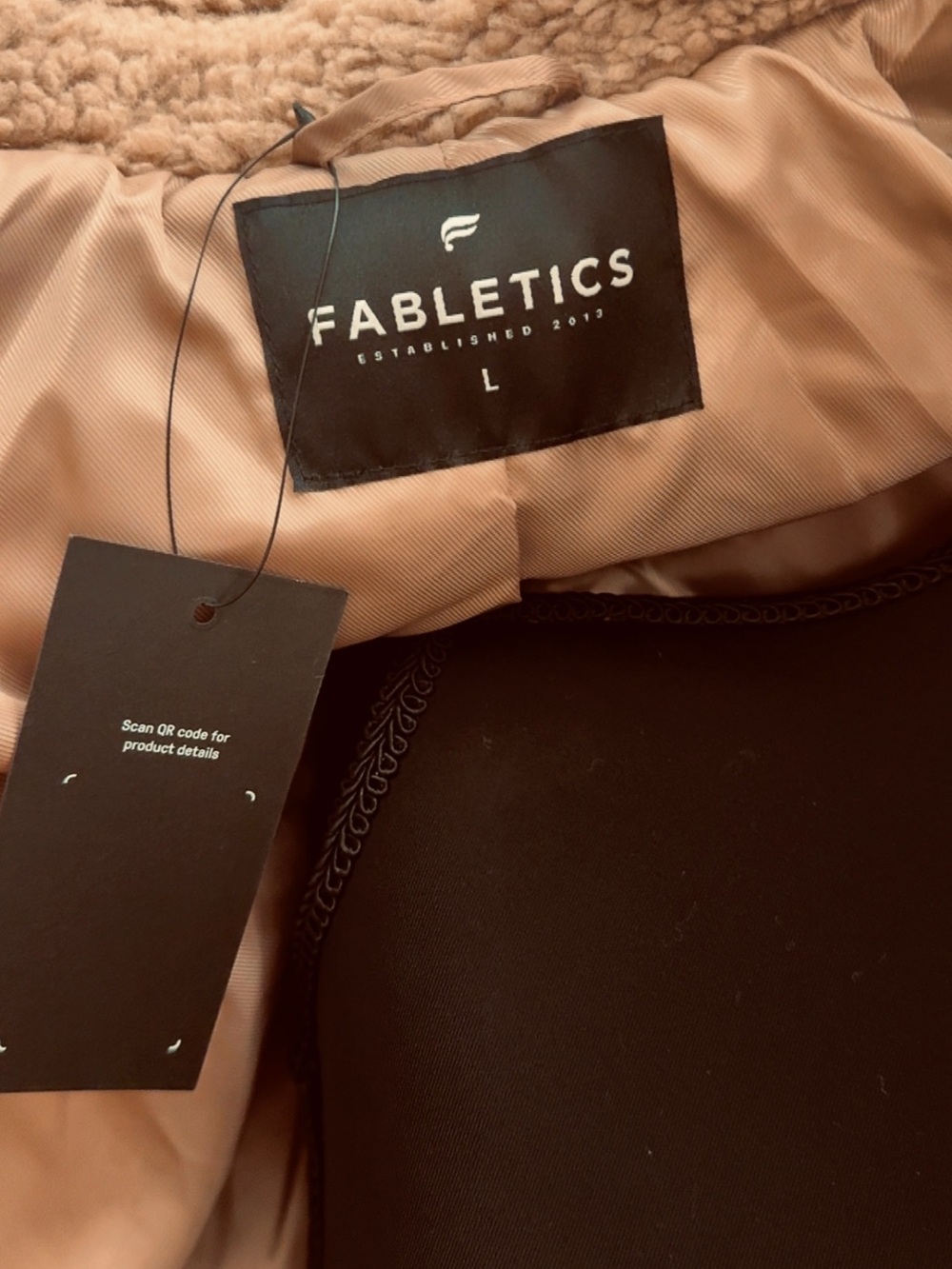 Fabletics Plush Teddy Coat in Camel - Picture 9 of 16